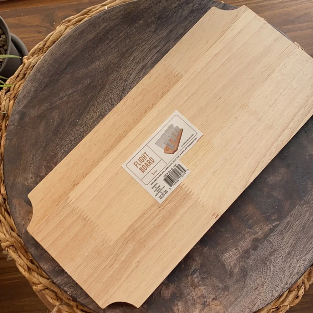 New unfinished Wooden flight board tray  bar accessory Target bullesye spot